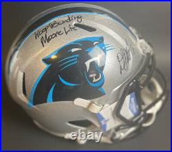 D. J. MOORE Autographed CAROLINA PANTHERS Signed Inscribed Full Size Speed Helmet