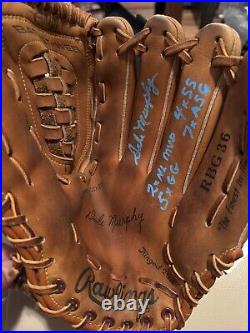 DALE MURPHY Signed Stat Inscribed Autograph AUTO Rawlings Glove Beckett BAS COA