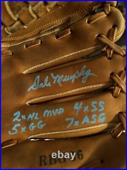 DALE MURPHY Signed Stat Inscribed Autograph AUTO Rawlings Glove Beckett BAS COA