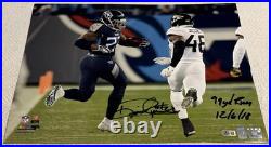 DERRICK HENRY Signed & Inscribed 16x20 (BECKETT)