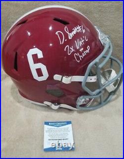 DEVONTA SMITH AUTOGRAPH SIGNED FULL ALABAMA REPLICA HELMET INSCRIBED With BECKETT