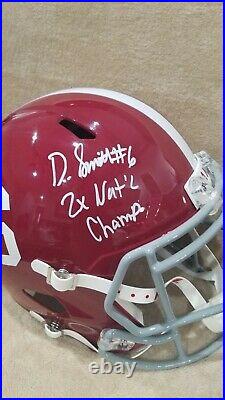 DEVONTA SMITH AUTOGRAPH SIGNED FULL ALABAMA REPLICA HELMET INSCRIBED With BECKETT