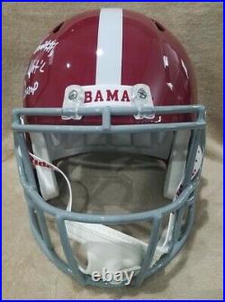 DEVONTA SMITH AUTOGRAPH SIGNED FULL ALABAMA REPLICA HELMET INSCRIBED With BECKETT