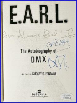 DMX SIGNED AUTOGRAPH Inscribed AUTOBIOGRAPHY Book EARL JONES Signed Hip Hop JSA