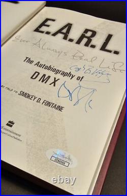 DMX SIGNED AUTOGRAPH Inscribed AUTOBIOGRAPHY Book EARL JONES Signed Hip Hop JSA