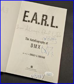 DMX SIGNED AUTOGRAPH Inscribed AUTOBIOGRAPHY Book EARL JONES Signed Hip Hop JSA DMX SIGNED AUTOGRAPH Inscribed AUTOBIOGRAPHY Book EARL JONES Signed Hip Hop JSA