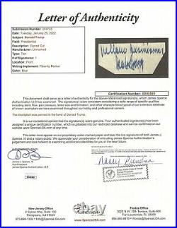 DONALD TRUMP SIGNED Cut Auto, Fellow Businessman Inscribed, JSA LOA, President