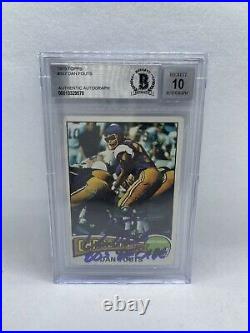 Dan Fouts Signed Inscribed 1975 Topps #367 Rookie Card Beckett Grade 10 RARE