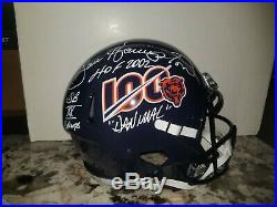 Dan Hampton SIGNED Autographed Chicago Bears 100th TRIPLE INSCRIBED F/S helmet