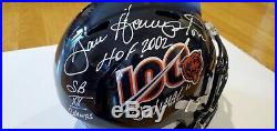 Dan Hampton SIGNED Autographed Chicago Bears 100th TRIPLE INSCRIBED F/S helmet