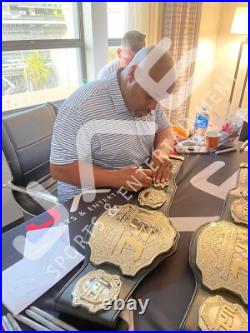 Daniel Cormier inscribed autographed signed belt UFC JSA COA