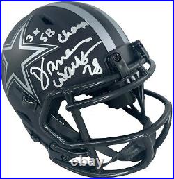 Darren Woodson autograph signed inscribed eclipse mini helmet Dallas Cowboys JSA