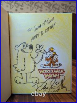 Dav Pilkey Autographed Signed withIllustration World War Won 1987 Landmark 1st Ed
