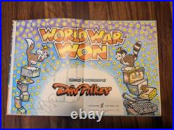 Dav Pilkey Autographed Signed withIllustration World War Won 1987 Landmark 1st Ed