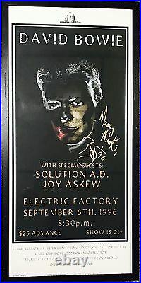 David Bowie Signed Autographed Poster 30x15 Philadelphia Concert Inscribed