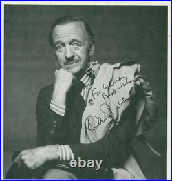 David Niven Autographed Inscribed Photograph