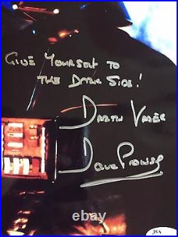 David Prowse Signed 8x Inscribed Dark Side COA JSA Autograph Darth Vader Dave