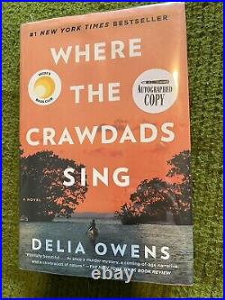 Delia Owens Where The Crawdads Sing Signed Autographed Copy Hardcover Book