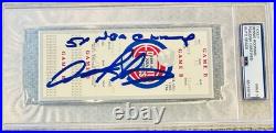 Dennis Rodman Signed & Inscribed 1989 NBA Playoff Ticket PSA/DNA Autograph MINT