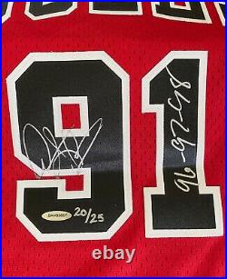 Dennis Rodman UDA Upper Deck Signed Autograph Inscribed 1995/96 Jersey 20/25 BOX