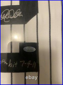 Derek Jeter Autographed Inscribed 3000th hit 7-9-11 Framed Shadow Box Steiner