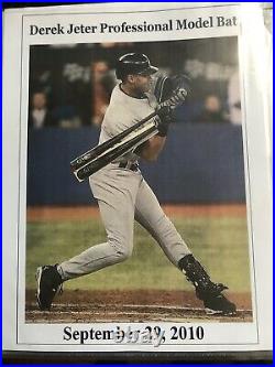 Derek Jeter Game Used Photo Matched Bat PSA 10 Autographed and Inscribed 8 Hits