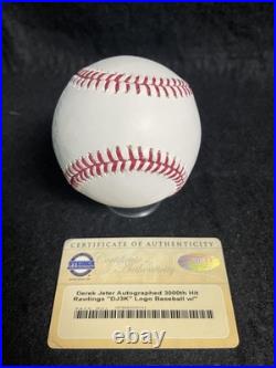 Derek Jeter Signed Autographed DJ3K Baseball Inscribed 3000 Hit Date Steiner COA