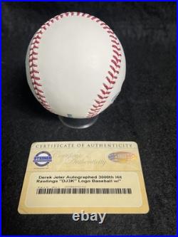 Derek Jeter Signed Autographed DJ3K Baseball Inscribed 3000 Hit Date Steiner COA