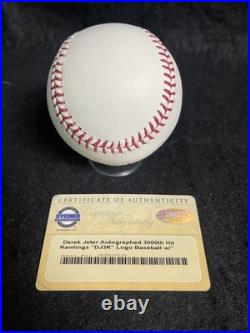 Derek Jeter Signed Autographed DJ3K Baseball Inscribed 3000 Hit Date Steiner COA