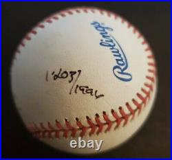 Derek Jeter Signed Autographed Oal Baseball Inscribed Roy New York Yankees