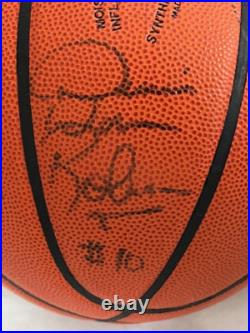 Detroit Pistons Autograph TEAM Signed Basketball Isiah Daly Rodman Inscribed VJ