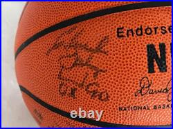 Detroit Pistons Autograph TEAM Signed Basketball Isiah Daly Rodman Inscribed VJ