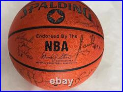 Detroit Pistons Autograph TEAM Signed Basketball Isiah Daly Rodman Inscribed VJ