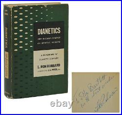 Dianetics SIGNED by L. RON HUBBARD First Edition 4th Printing 1950 Autographed