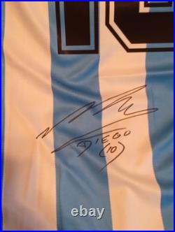 Diego Maradona Signed Inscribed 1986 Argentina Jersey Icons COA #10 Autograph