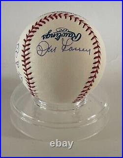 Don Larsen Autographed Omlb Baseball Inscribed To Sandy Best Wishes 10-08-56