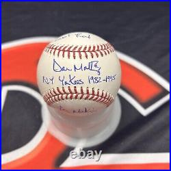 Don Mattingly Yankees Signed Inscribed OMLB Autographed Baseball SteinerCX