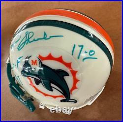 Don Shula Signed Inscribed HOF 17-0 Dolphins Mini Helmet Autograph Auto JSA COA