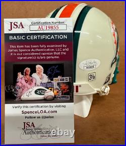 Don Shula Signed Inscribed HOF 17-0 Dolphins Mini Helmet Autograph Auto JSA COA