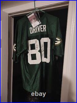Donald Driver NFL Players Jersey L Autograph Signed Inscribed #80 Go Pack GO JSA
