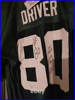 Donald Driver NFL Players Jersey L Autograph Signed Inscribed #80 Go Pack GO JSA