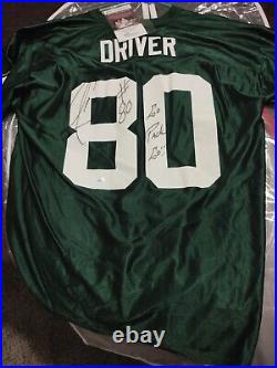 Donald Driver NFL Players Jersey L Autograph Signed Inscribed #80 Go Pack GO JSA