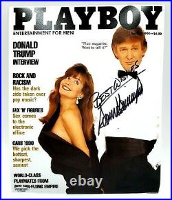 Donald Trump Signed Best Wishes Inscribed Autographed 8X10 Playboy Cover Photo