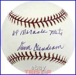 Donn Clendenon Signed Autographed ML Baseball Inscribed 69 Miracle Mets Psa