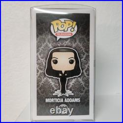 Double Signed ANGELICA HUSTON Morticia Addams Autograph Inscribed Funko BAS COA