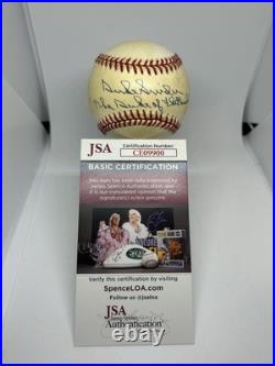 Duke Snider Signed Baseball Inscribed Duke Of Flatbush JSA Certified Autograph