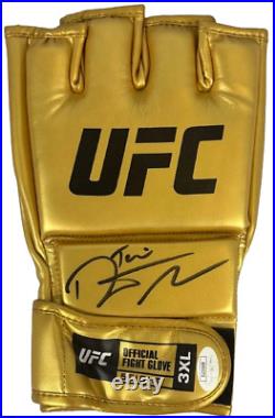 Dustin Poirier autographed inscribed gold glove UFC JSA COA The Diamond