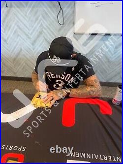 Dustin Poirier autographed inscribed gold glove UFC JSA COA The Diamond