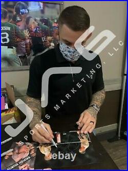 Dustin Poirier autographed signed inscribed 16x20 photo UFC PSA COA McGregor KO
