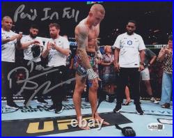 Dustin Poirier autographed signed inscribed 8x10 photo UFC JSA COA Max Holloway